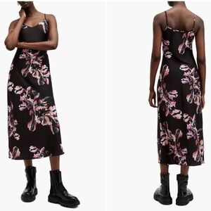 NWT AllSaints Bryony Floral Print Slipdress